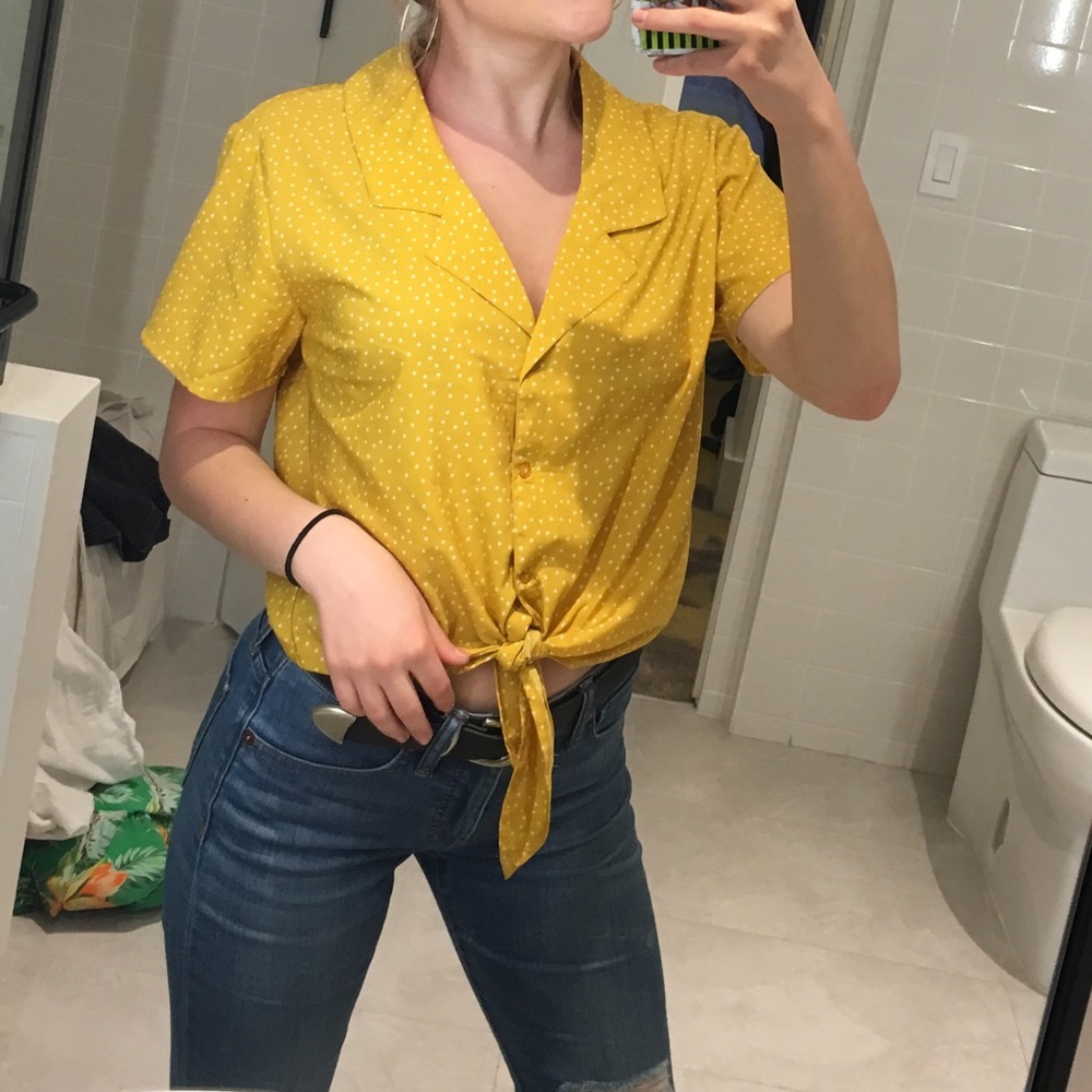 Yellow Button Up